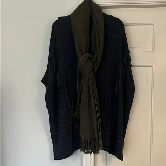 Olive Scarf Hand Tied Tassels Gorgeous All Season Use Ultimate Travel Accessory - Picture 7 of 7